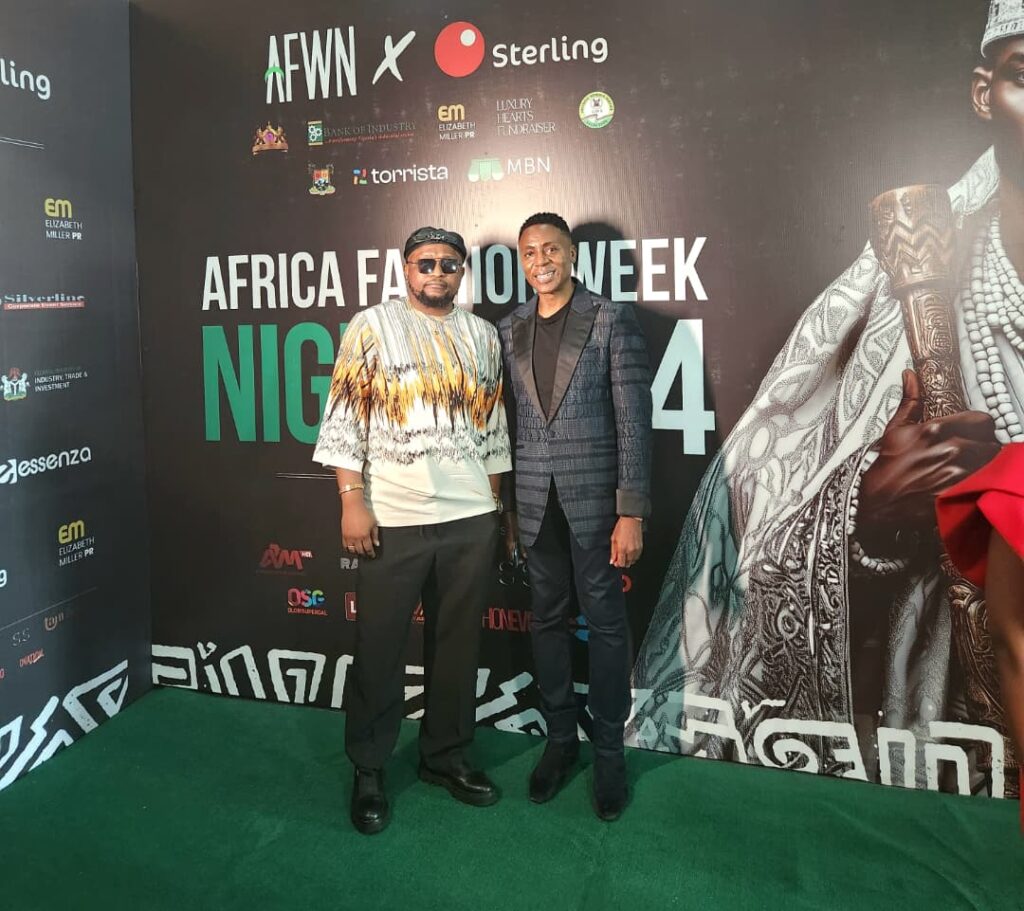 Drtonez with Ade Bakare, CEO of Adekare Couture (London & Nigeria)