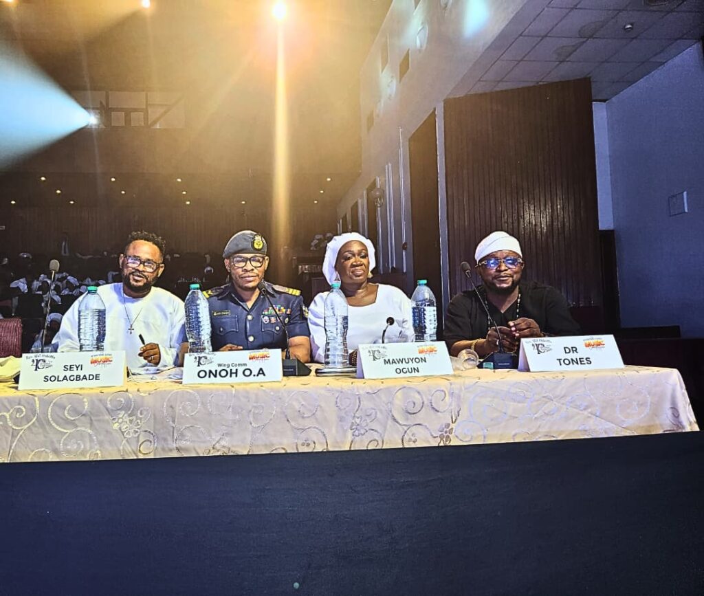 Drtonez with other jury members at the grand finale of the Celestial International Music Juvenile Competition.